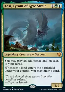 Aesi, Tyrant of Gyre Strait XCMR-365 Mythic Excellent Englisch Foil