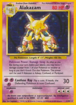 Alakazam BS-1 Holo Rare Englisch