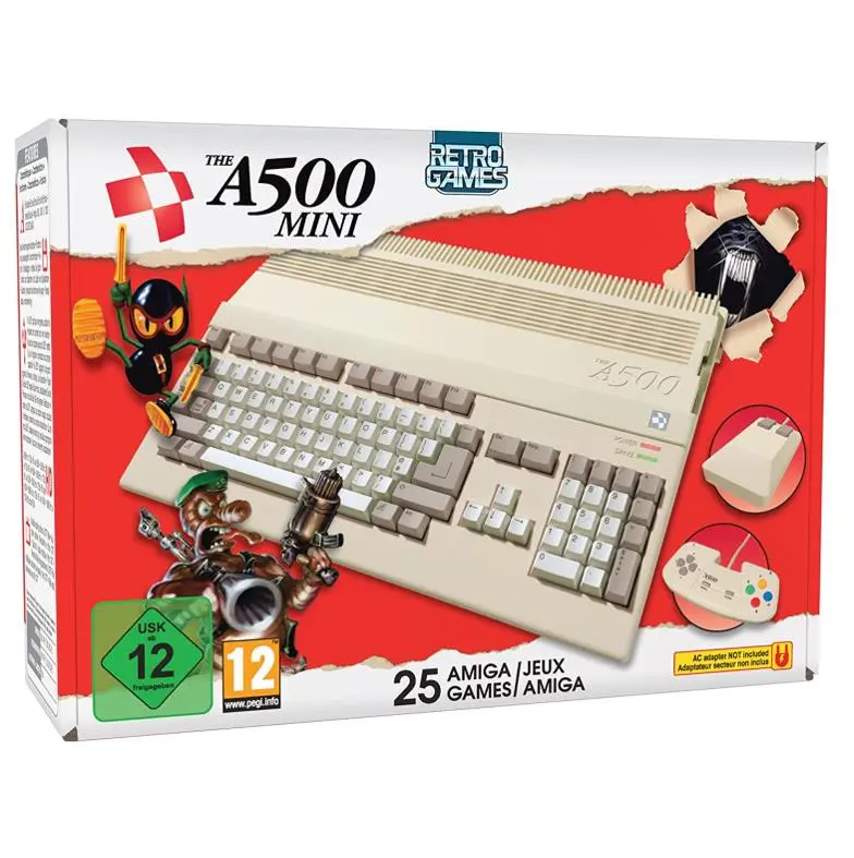 Amiga A500 Mini mit 25 Games Spielen Spielkonsole Retro NEU OVP