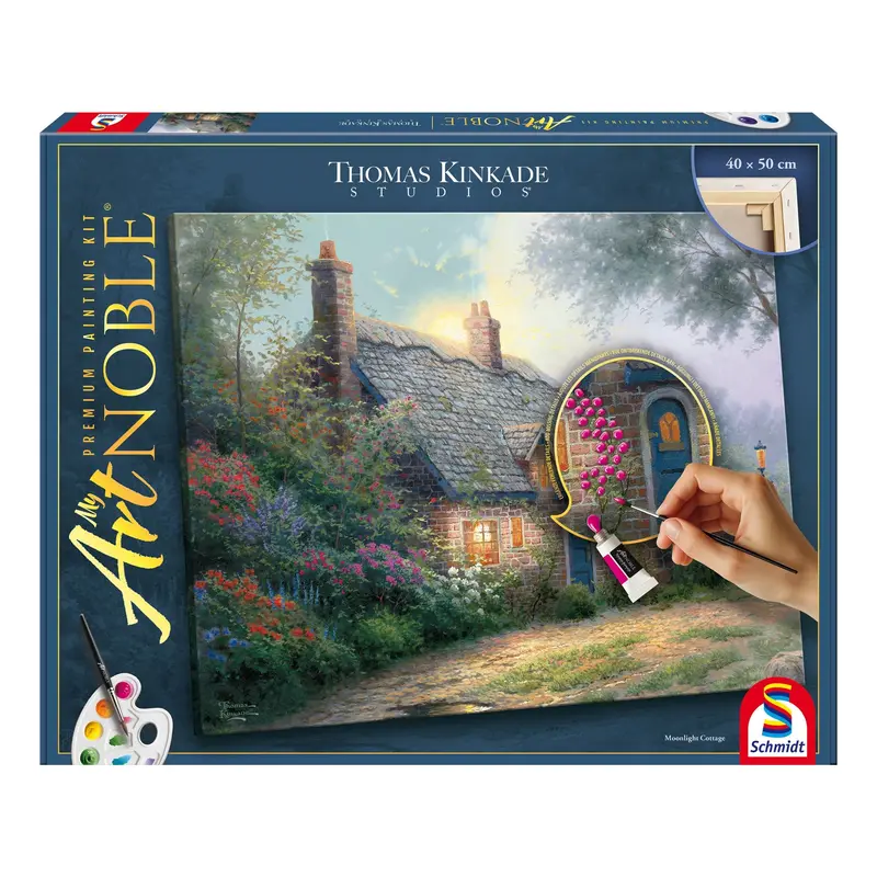 Artnoble Kinkade Moonlight Cottage Malen 40x50cm