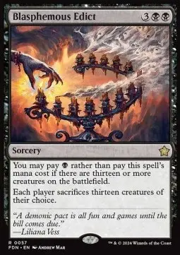 Blasphemous Edict FDN-57 Rare Near Mint Englisch Foil