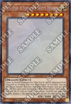 Blue-Eyes Alternative White Dragon GFTP-EN129 Ghost Rare Englisch