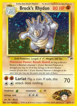 Brock's Rhydon GH-2 Holo Rare Englisch