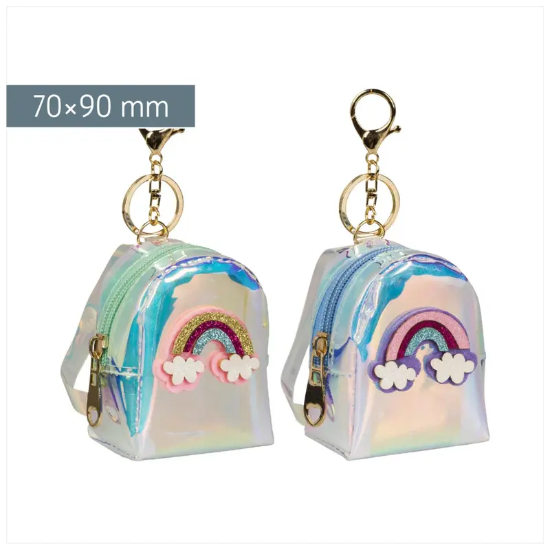 BRUNNEN Schlüsselanhänger Rucksack Regenbogen – 1 v. 2 Designs