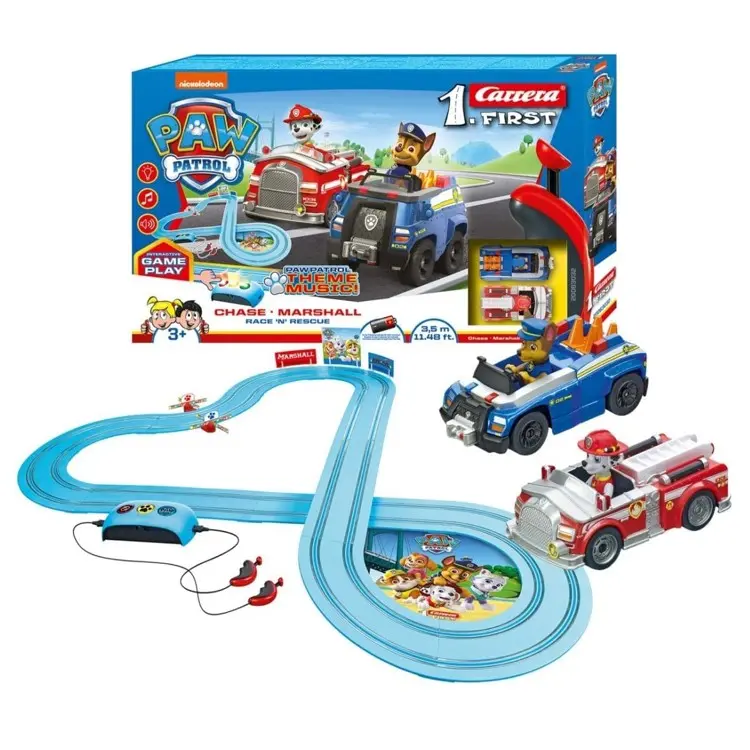 Carrera First PAW Patrol 3,5m Spielbahn Rennbahn für Kinder mit Licht & Sound - B-Ware