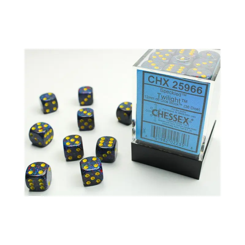 Chessex - 36er Box Würfel - Speckled Twilight 12mm D6 Dice Block (36 dice)