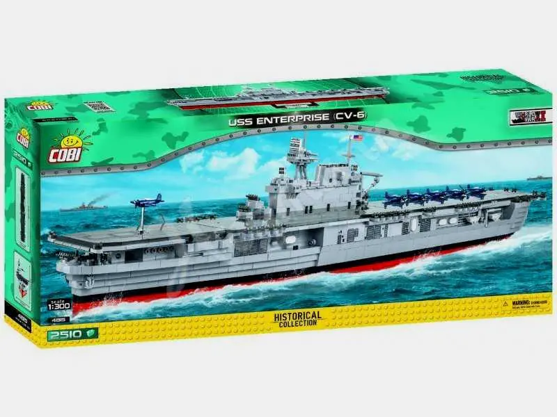 COBI-4815 Historical Collection WWII WAR SHIPS USS Enterprise (CV-6) Schlachtschiff