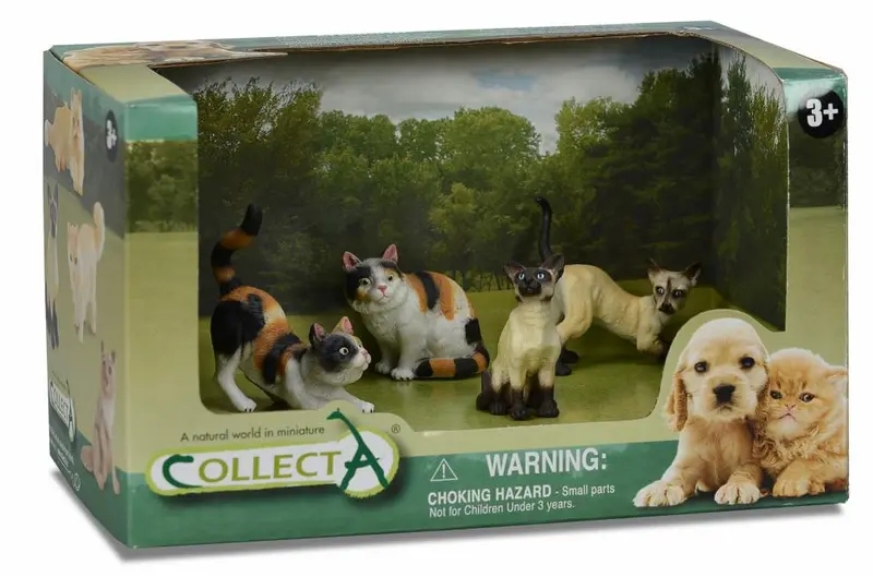 CollectA - 89552 - * 4 ST HUNDE UND KATZEN SET OPEN BOX
