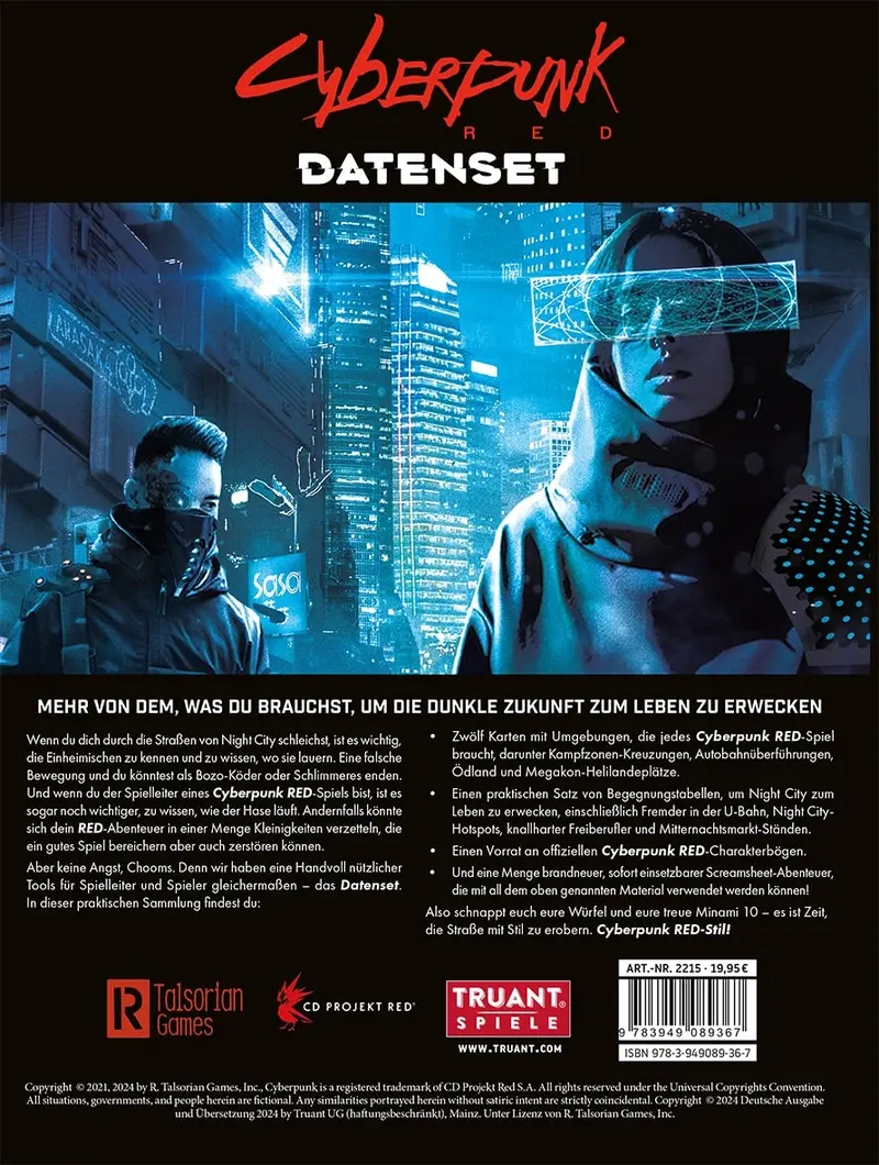Cyberpunk RED - Erweiterung - Datenset - Deutsche Ausgabe