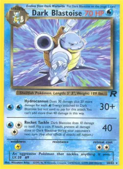 Dark Blastoise TR-20 Rare Englisch