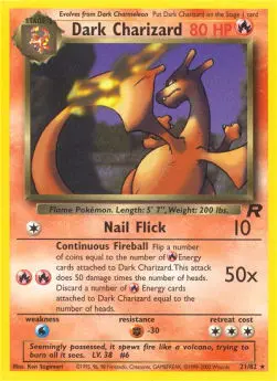 Dark Charizard TR-21 Rare Englisch