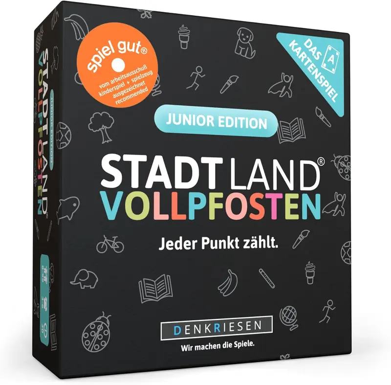 DENKRIESEN Stadt Land Vollpfosten Junior - Kartenspiel