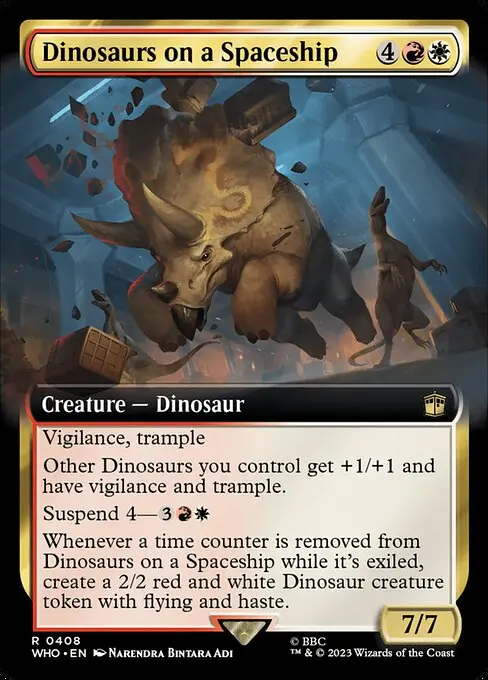 Dinosaurs on a Spaceship (V.1) XWHO-408 Rare Englisch