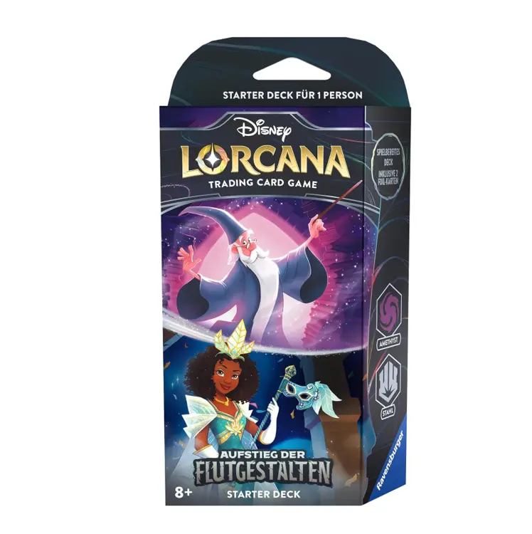 Disney Lorcana - Aufstieg der Flutgestalten Starter-Deck (Amethyst & Stahl) deutsch