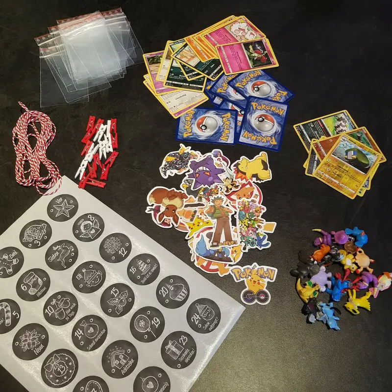 DIY Pokemon Adventskalender Karten, Figuren, Sticker & mehr - Weihnachtskalender Kinder
