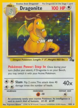 Dragonite FO-4 Holo Rare Englisch