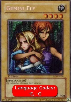Elfenzwillinge (V.1) LON-000 Secret Rare Excellent Deutsch