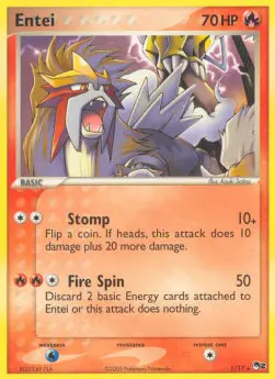 Entei POP2-1 Rare Englisch