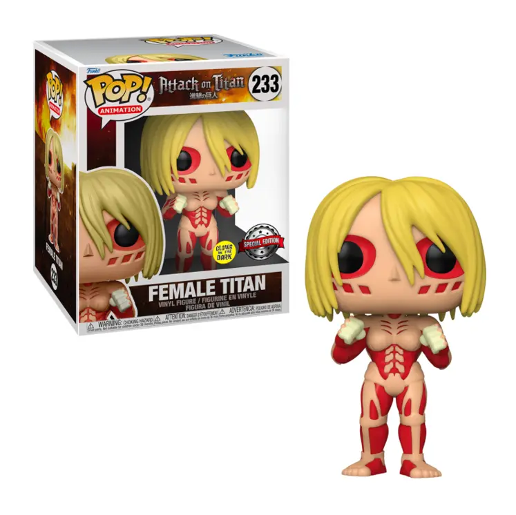 FUNKO POP - Attack on Titan #233 Female Titan (Glows in the Dark) - Vinyl Figur NEU