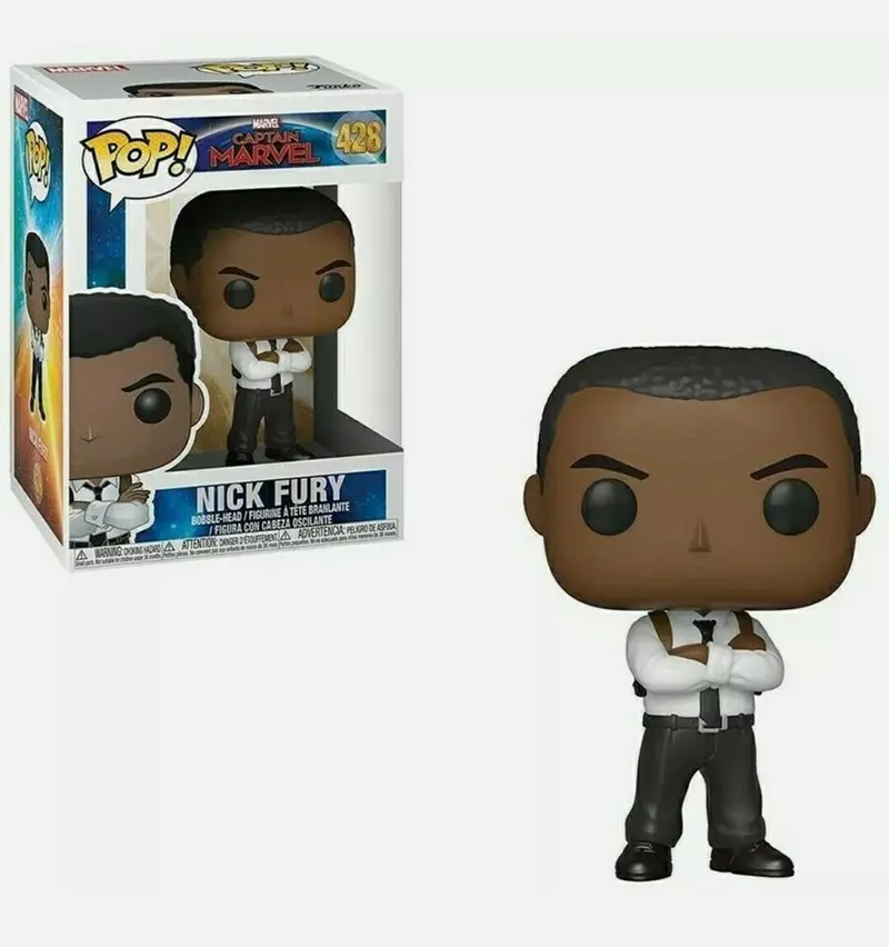 FUNKO POP Captain Marvel #428 Nick Fury Bobble-Head Vinyl Figur NEU sealed