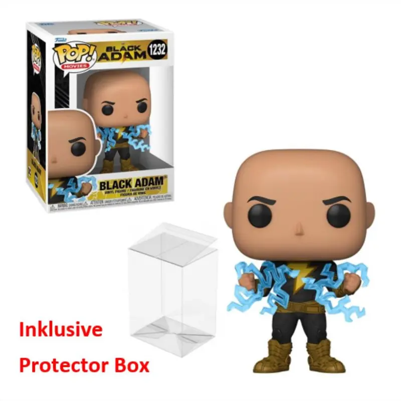 FUNKO POP DC Black Adam #1232 Black Adam Vinyl Figur NEU sealed + Protector Box