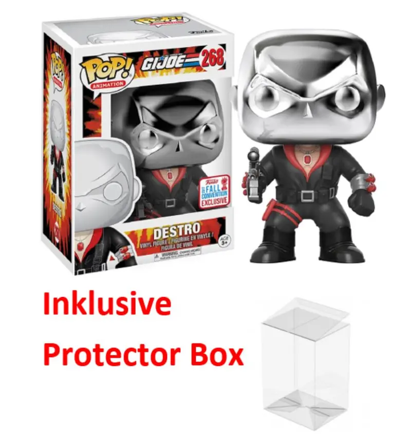 FUNKO POP G.I.JOE #268 Destro Exclusive Edition Figur NEU sealed + Protector Box
