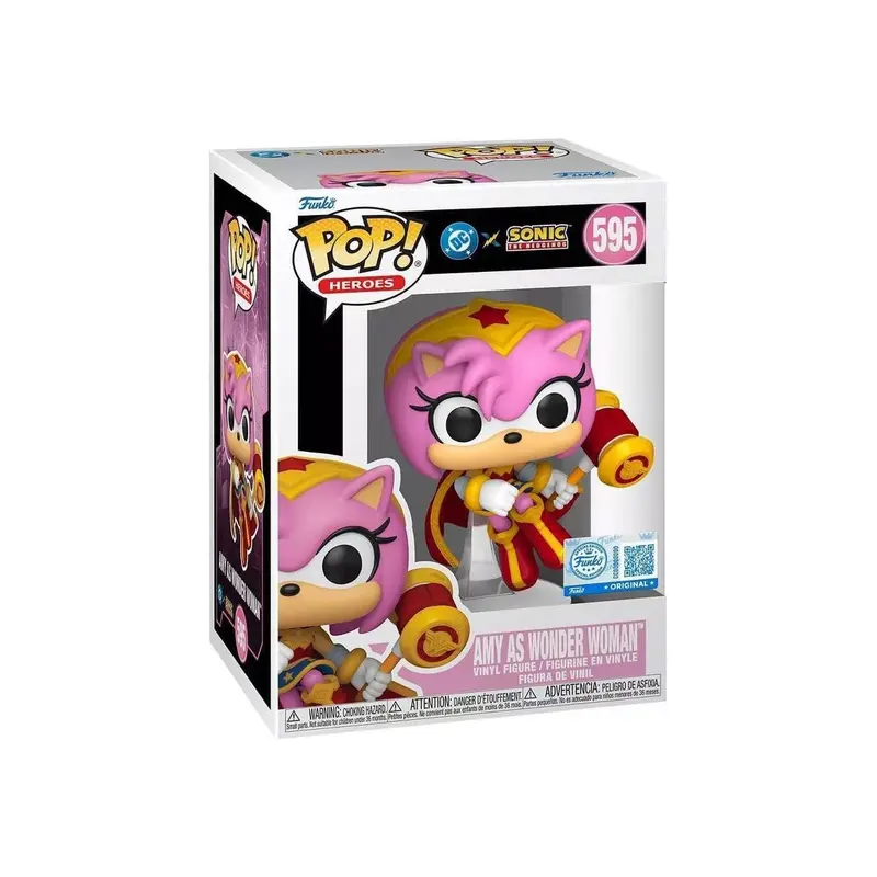 Funko POP! Heroes - DC Sonic the Hedgehog - Amy as Wonder Woman #595