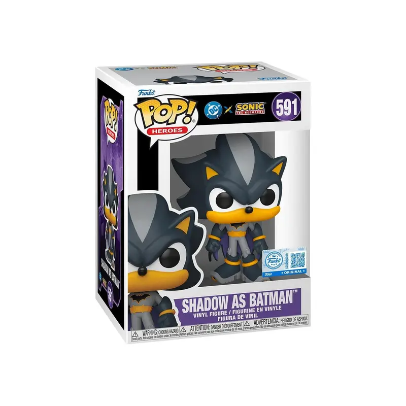 Funko POP! Heroes - DC Sonic the Hedgehog - Shadow as Batman #591 (Beschädigte Verpackung)