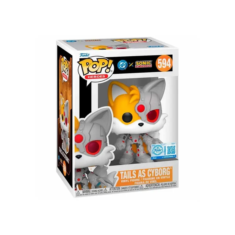 Funko POP! Heroes - DC Sonic the Hedgehog - Tails as Cyborg #594