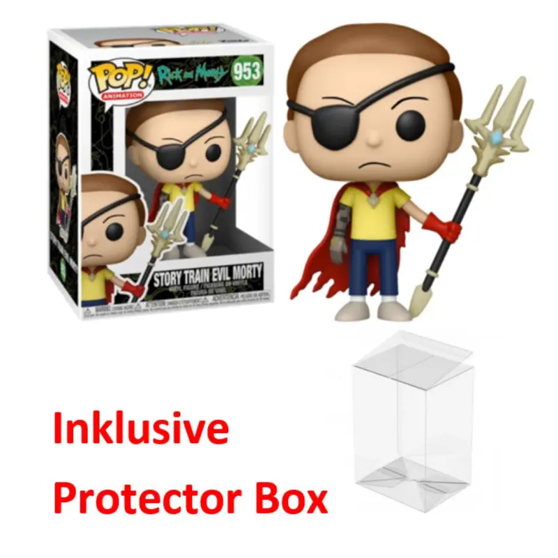 FUNKO POP Rick and Morty #953 Story Train Evil Morty Figur sealed + Protector Box
