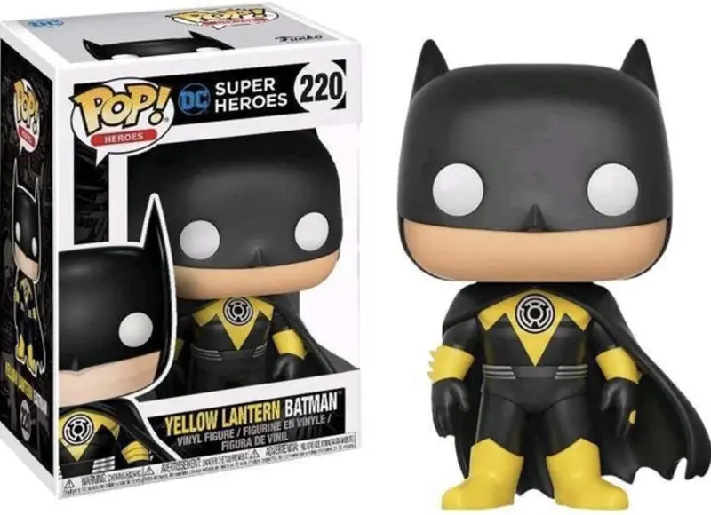 FUNKO POP Super Heroes #220 Yellow Lantern Batman Vinyl Figur NEU sealed