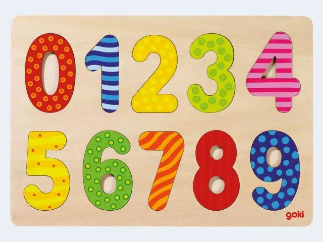 goki Einlegepuzzle 9T Zahlen 0-9