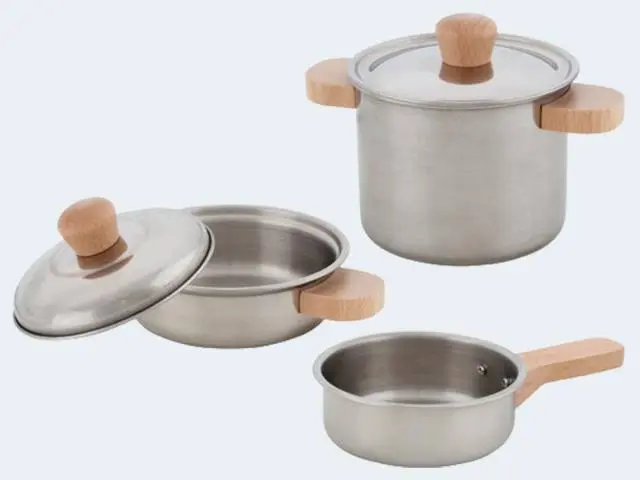 goki Kochset Sternekoch 5tlg Topf 9cm Metal/Holz