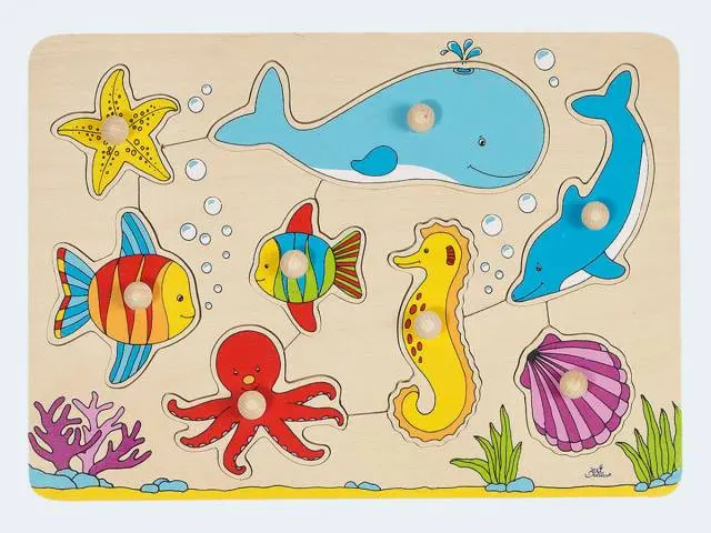 goki Steckpuzzle 9T Unterwasserwelt Holz 30x20cm