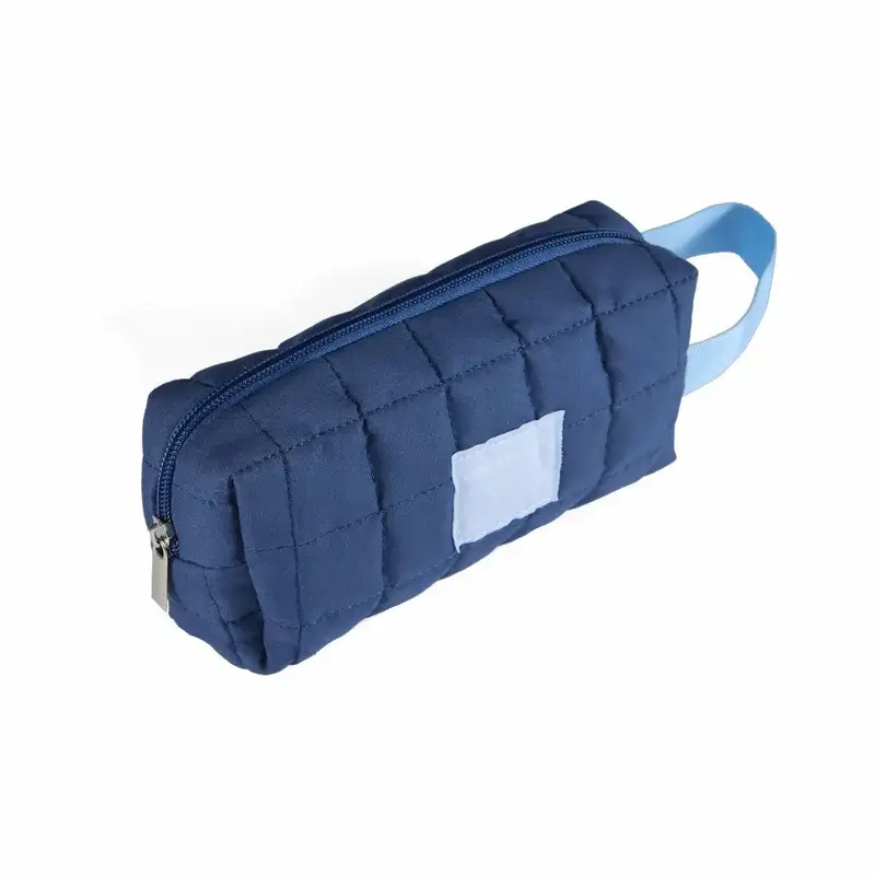 Idena Schlamper Federmäppchen blau mit Handschlaufe - Robuste Schüleretui 190x90x50mm