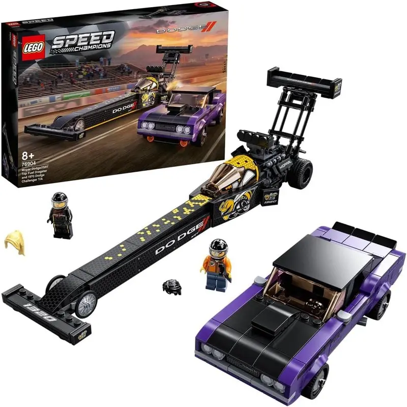 LEGO® Speed Champions 76904 Mopar Dodge SRT Dragster & 1970 Dodge Challenger - Legendäre Muscle Cars