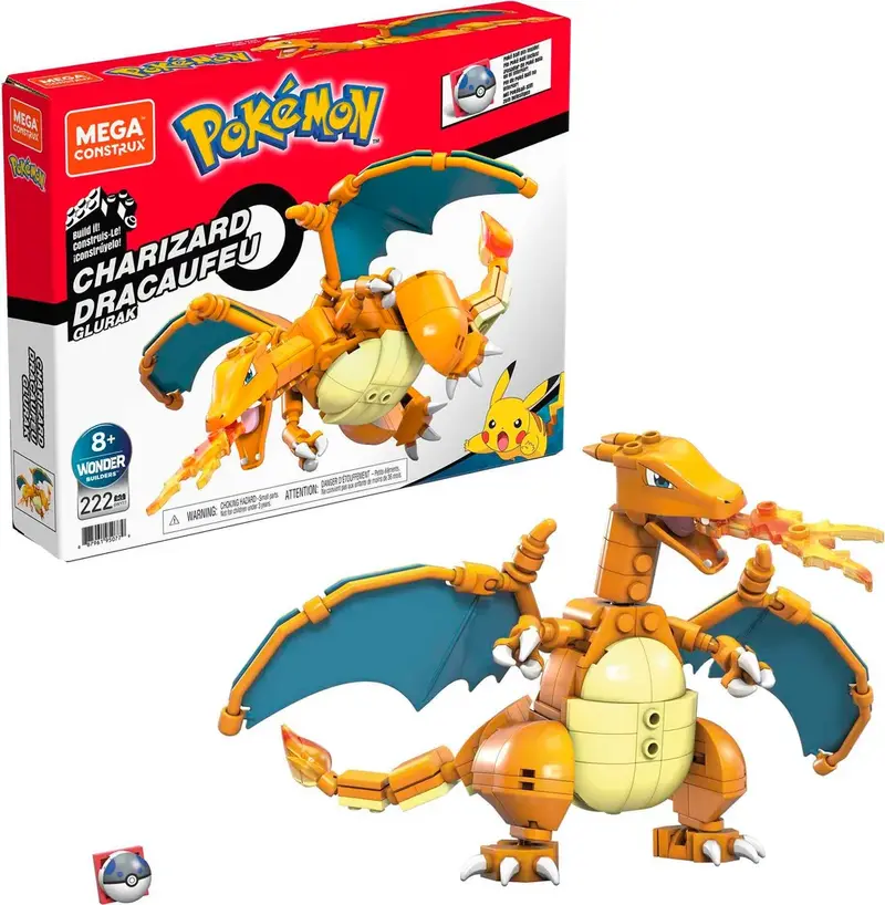 MATTEL®  MEGA CONSTRUX Spielbausteine »Mattel Mega Construx Pokémon Glurak«, (Pokemon)