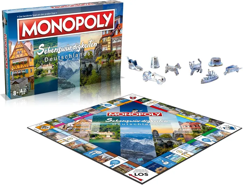 Monopoly Sehenswürdigkeiten Deutschlands - Brettspiel ab 8 Jahren
