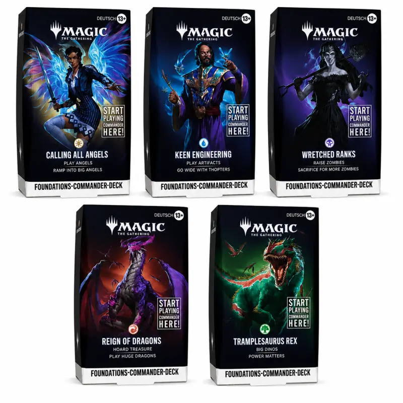 MTG - Foundations - Starter Commander Deck - Englisch - Set (alle 5 Decks) - (Vorbestellung - Release