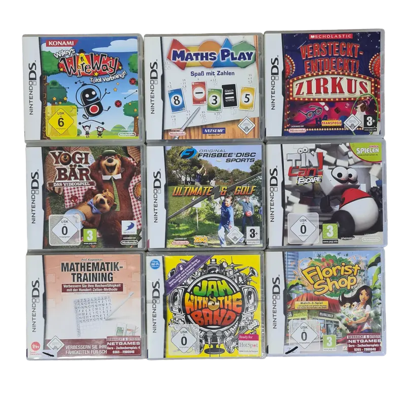 Nintendo DS Spiele (9 Stück) - gebraucht mit OVP
