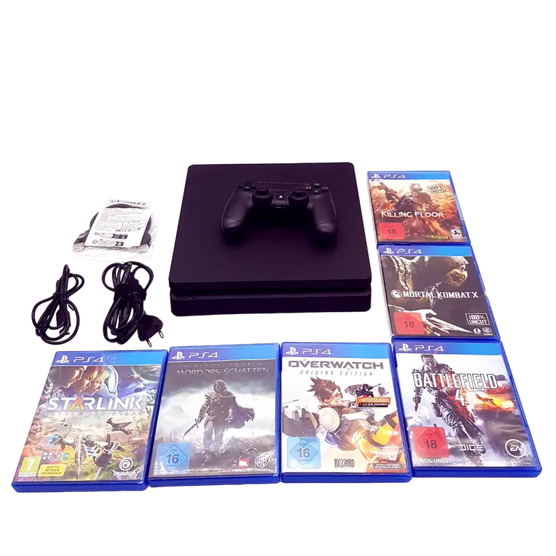 Playstation 4 PS4  Slim Konsole (1TB) + 6 Spiele / gebraucht