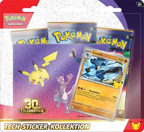 Pokémon 30 Jahre Tech Sticker Kollektion DE (Zufällig) - ab 16.09.2026
