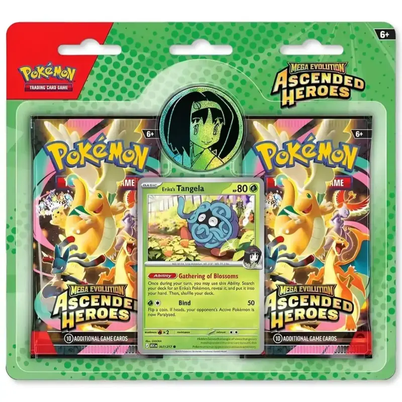 Pokémon Ascended Heroes Erika's Tangela 2 Pack Blister Englisch