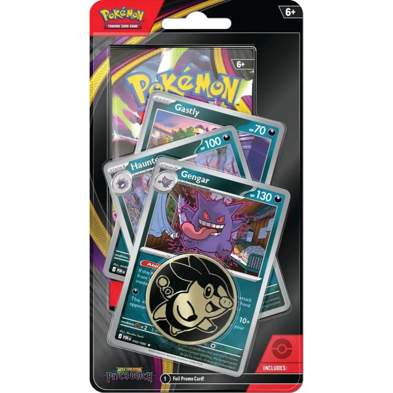 Pokémon Checklane Blister Pitch Black Gastly Haunter Gengar Englisch