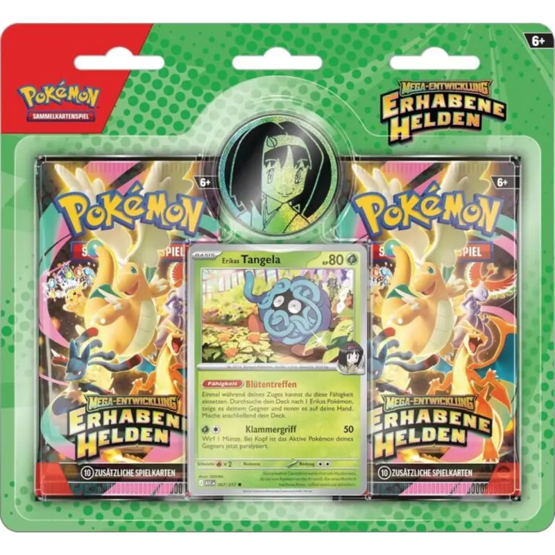 Pokémon Erhabene Helden 2-Pack-Blister Erikas Tangela Deutsch