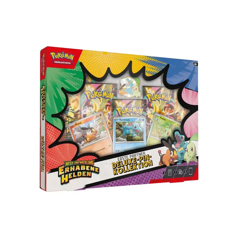 Pokémon Erhabene Helden Deluxe-Pin-Kollektion - Erste Partner (deutsch)