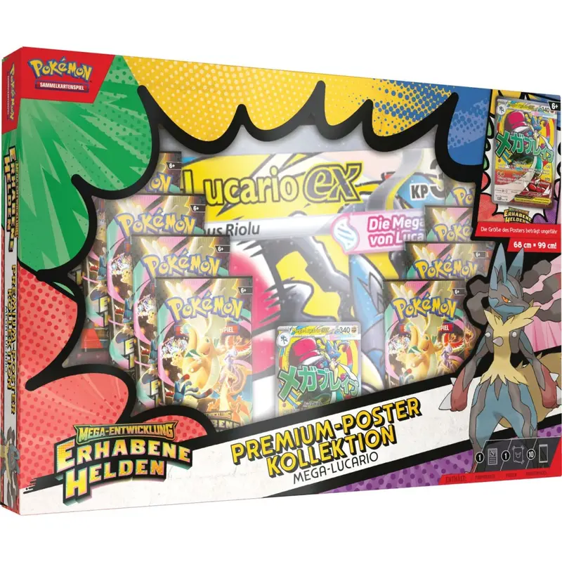 Pokémon Erhabene Helden Mega-Lucario-EX Premium Poster Kollektion (deutsch)