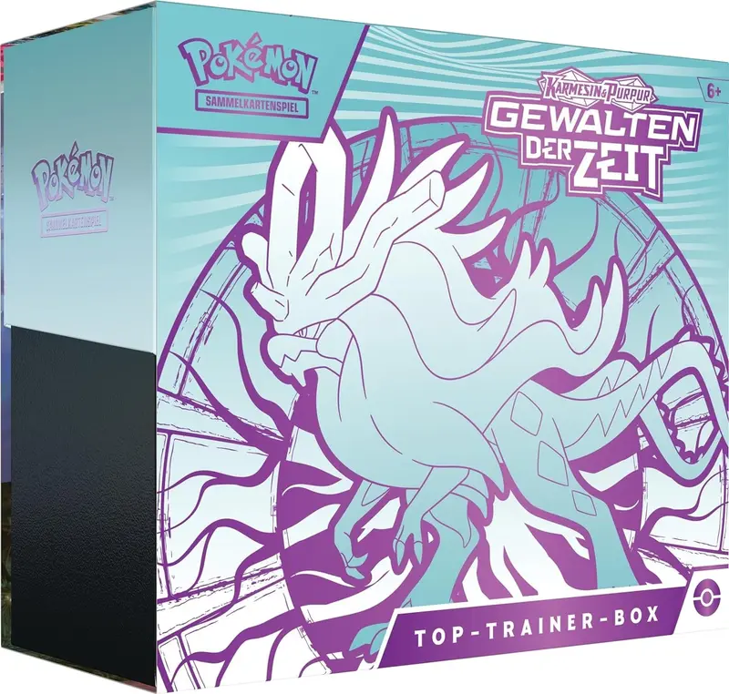 Pokémon Karmesin & Purpur – Gewalten der Zeit Top-Trainer-Box (DE) | 9 Booster & Promokarte | Neu & OVP