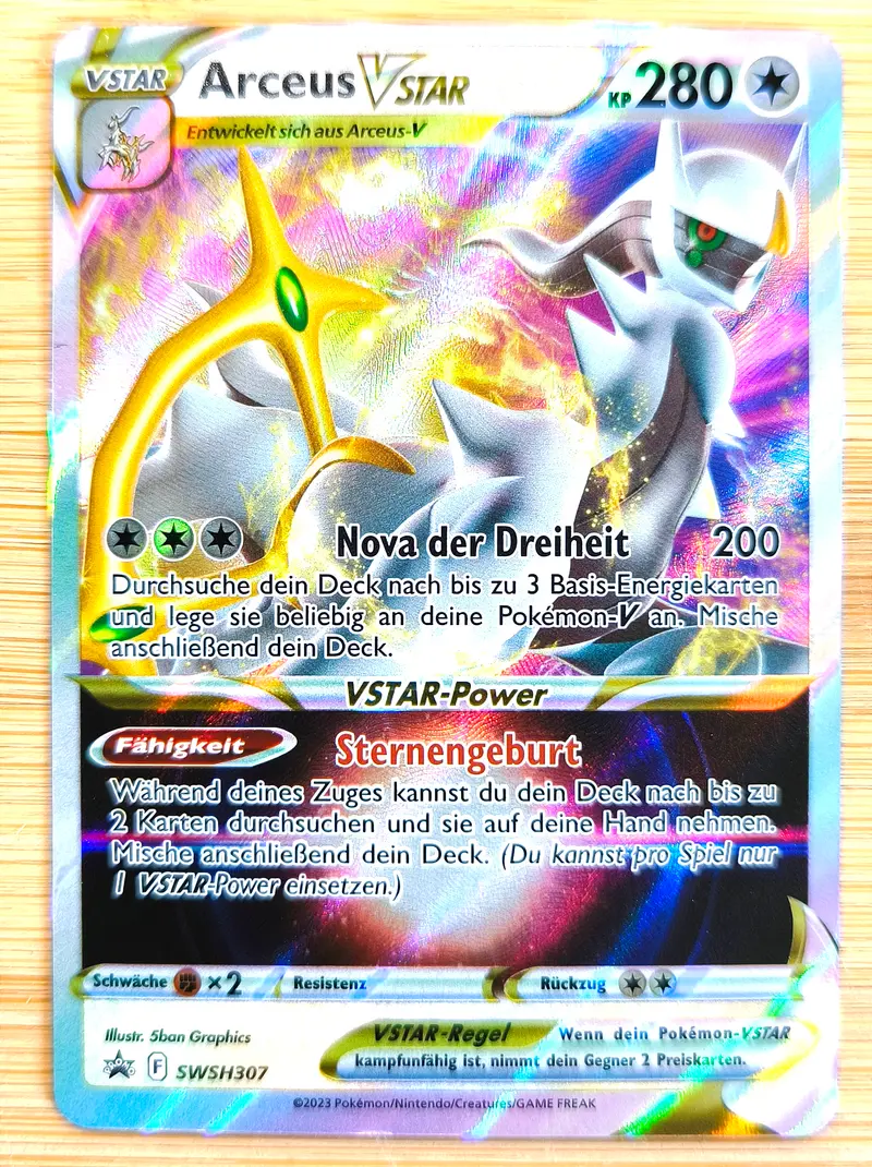 Pokemon Karte Arceus V-Star Black Star Promo SWSH307