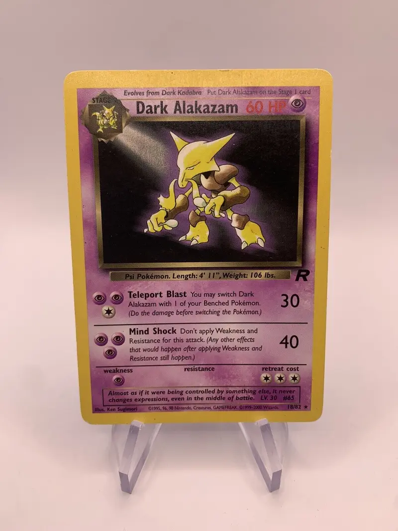 Pokemon Karte Dunkles Simsala 18/82 Englisch